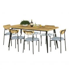 Dining Table Set Size 160 - ACTIV Varena DS 160 / Light Teak - Black 